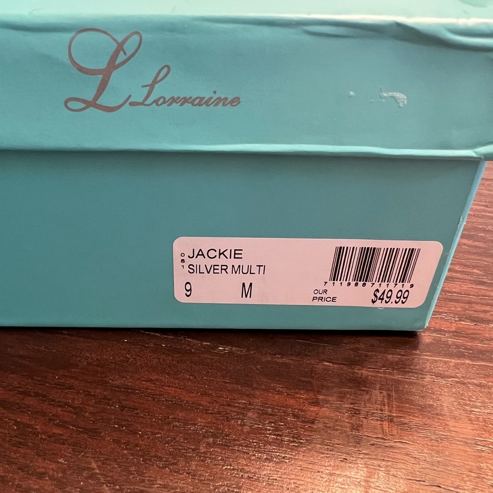 LAUREN LORRAINE WEDGE SANDAL WITH RHINESTONE DETAILING